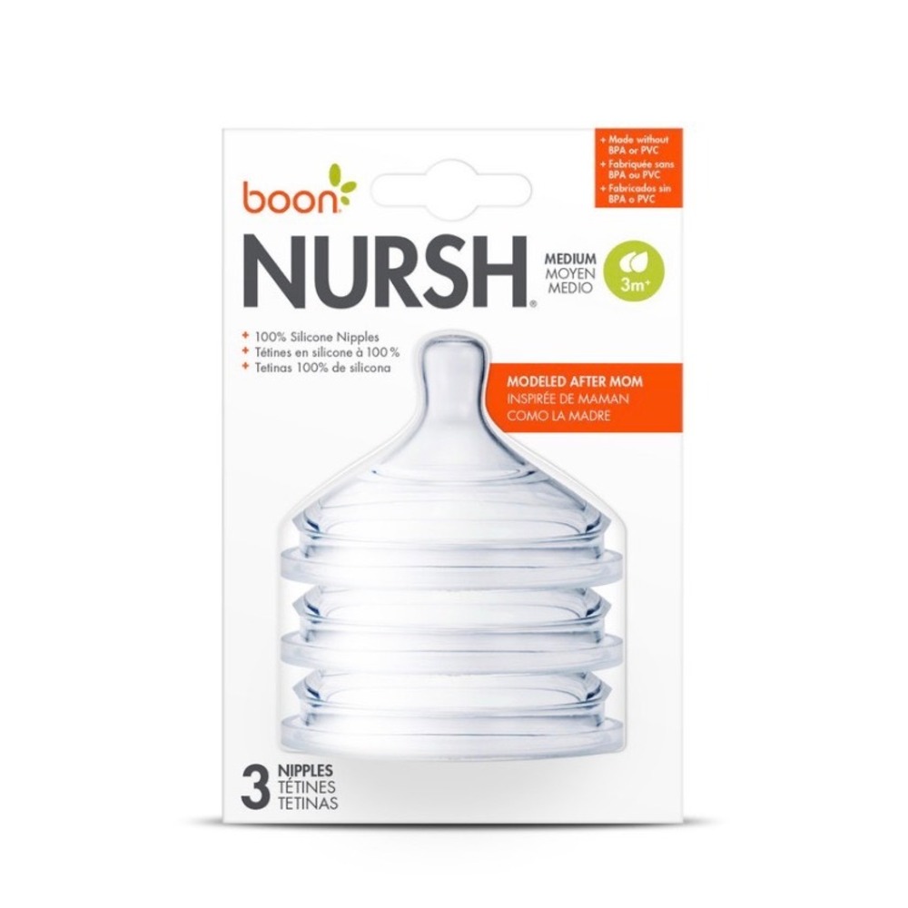 Boon NURSH Medium Flow Stage 2 Silicone Nipples 9 Total New - Picture 8 of 10